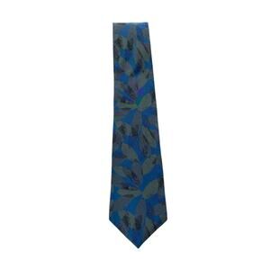 Yves Saint Laurent Neckwear YSL 80s 90s Vintage Floral Work Office 100% Silk Tie